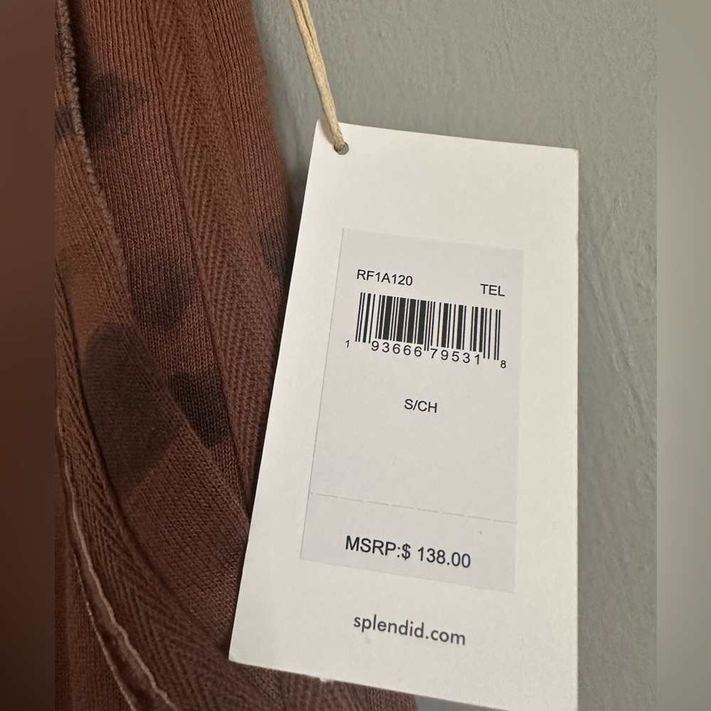 NWT Splendid  Drawstring Waist Mid Rise Leopard Print Coordinating Joggers small - Picture 6 of 11